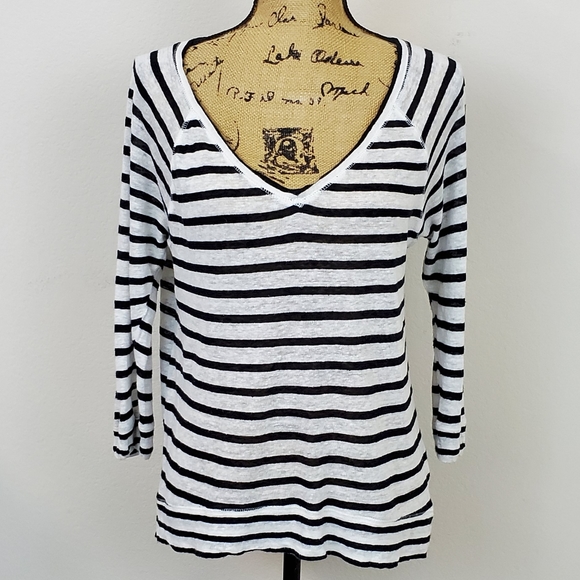 Halogen Tops - Halogen linen blend tee sz XS